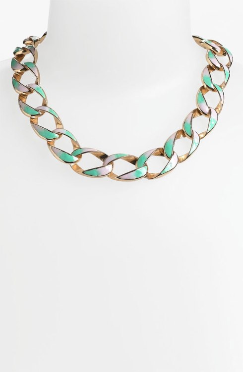 Minty chain link necklace, Nordstrom, $18!